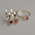 Срібний комплект з золотом