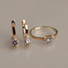 Срібний комплект з золотом