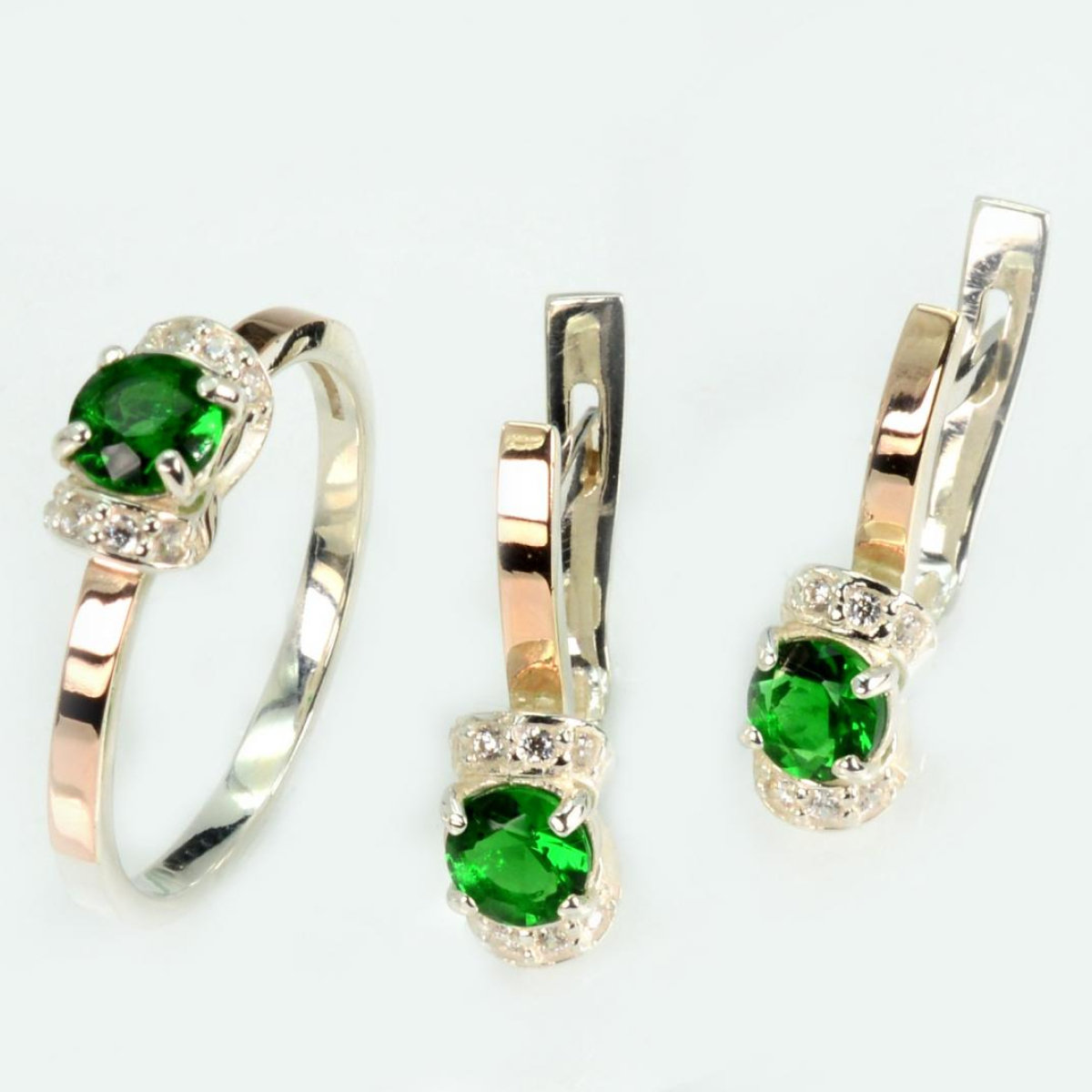 Срібний комплект з золотом