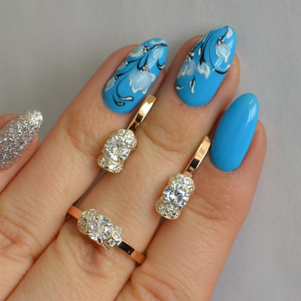 Срібний комплект з золотом