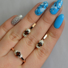 Срібний комплект з золотом