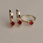 Срібний комплект з золотом