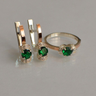 Срібний комплект з золотом