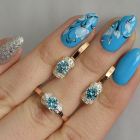 Срібний комплект з золотом