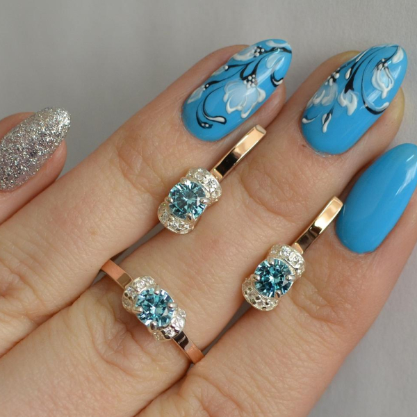 Срібний комплект з золотом