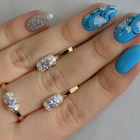 Срібний комплект з золотом