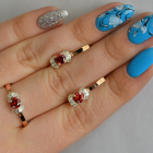 Срібний комплект з золотом