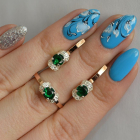 Срібний комплект з золотом