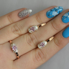 Срібний комплект з золотом