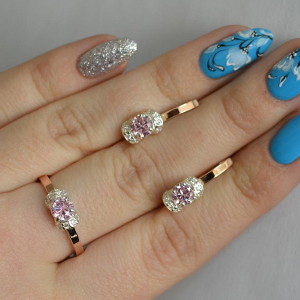 Срібний комплект з золотом