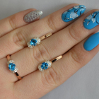 Срібний комплект з золотом