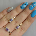 Срібний комплект з золотом