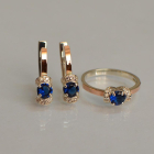 Срібний комплект з золотом