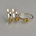 Срібний комплект з золотом