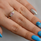 Срібна каблучка з золотом