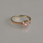 Срібна каблучка з золотом