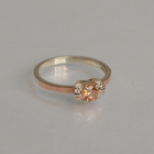 Срібна каблучка з золотом