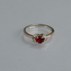 Срібна каблучка з золотом