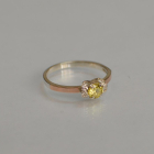 Срібна каблучка з золотом