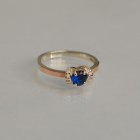 Срібна каблучка з золотом