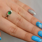 Срібна каблучка з золотом