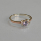 Срібна каблучка з золотом