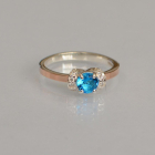 Срібна каблучка з золотом