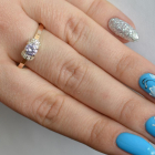 Срібна каблучка з золотом