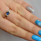 Срібна каблучка з золотом