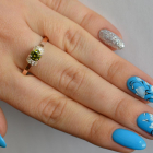 Срібна каблучка з золотом