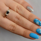 Срібна каблучка з золотом