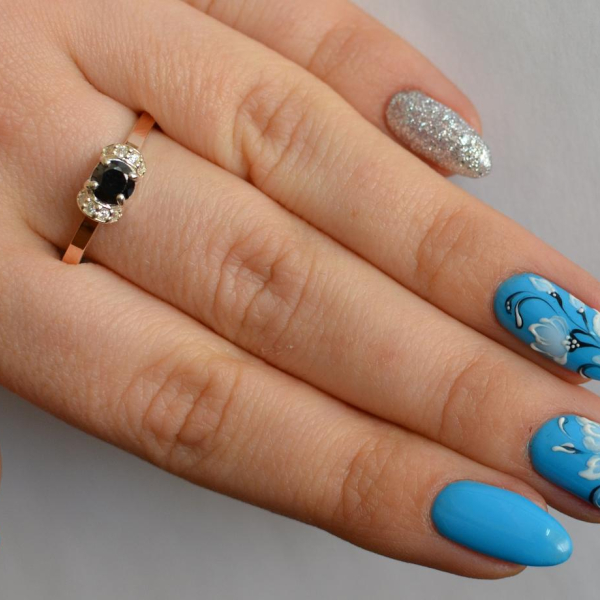 Срібна каблучка з золотом