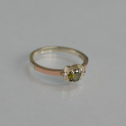 Срібна каблучка з золотом