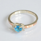 Срібна каблучка з золотом