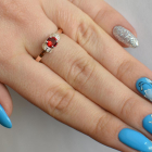 Срібна каблучка з золотом