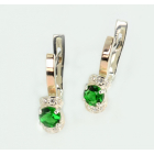 Срібні сережки з золотом