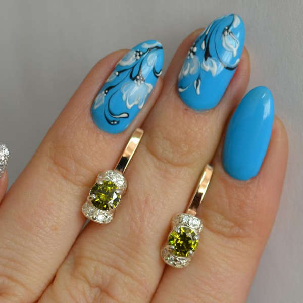 Срібні сережки з золотом