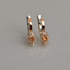 Срібні сережки з золотом