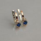 Срібні сережки з золотом