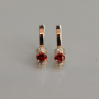 Срібні сережки з золотом