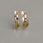 Срібні сережки з золотом