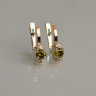 Срібні сережки з золотом