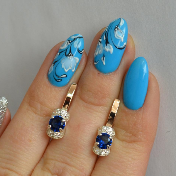 Срібні сережки з золотом