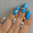 Срібні сережки з золотом