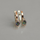 Срібні сережки з золотом