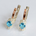 Срібні сережки з золотом