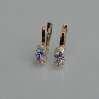 Срібні сережки з золотом