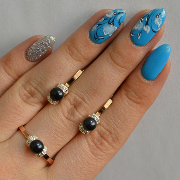 Срібний гарнітур з золотом