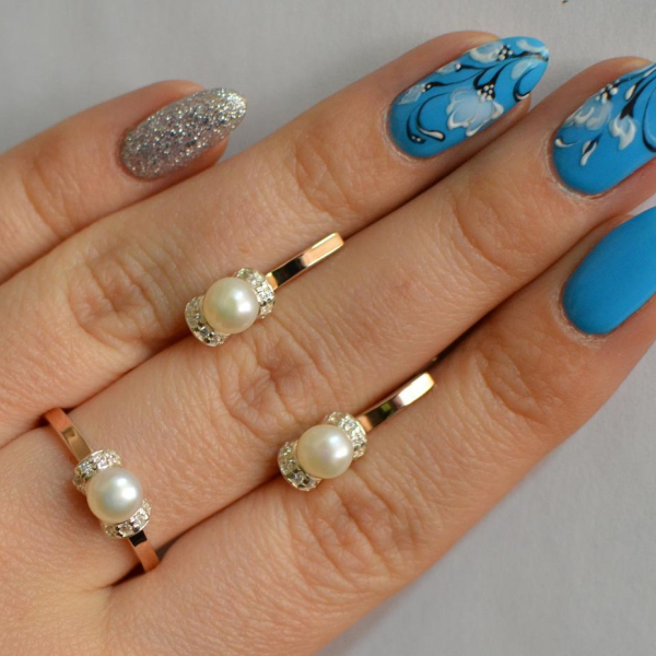 Срібний гарнітур з золотом