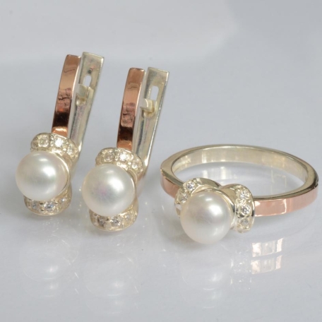 Срібний гарнітур з золотом